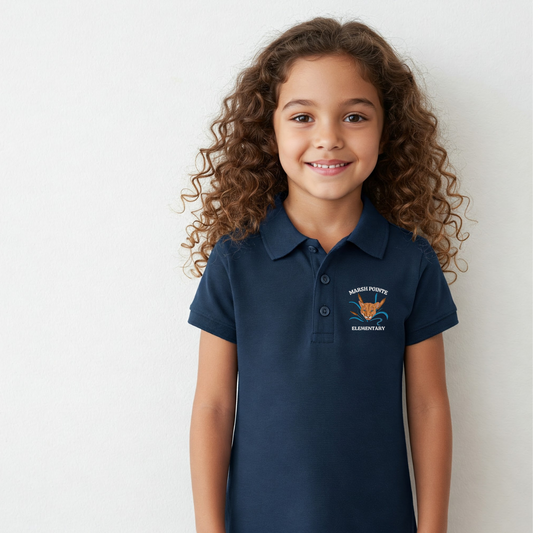 Girls short sleeve pique polo dress - Bayside Uniforms