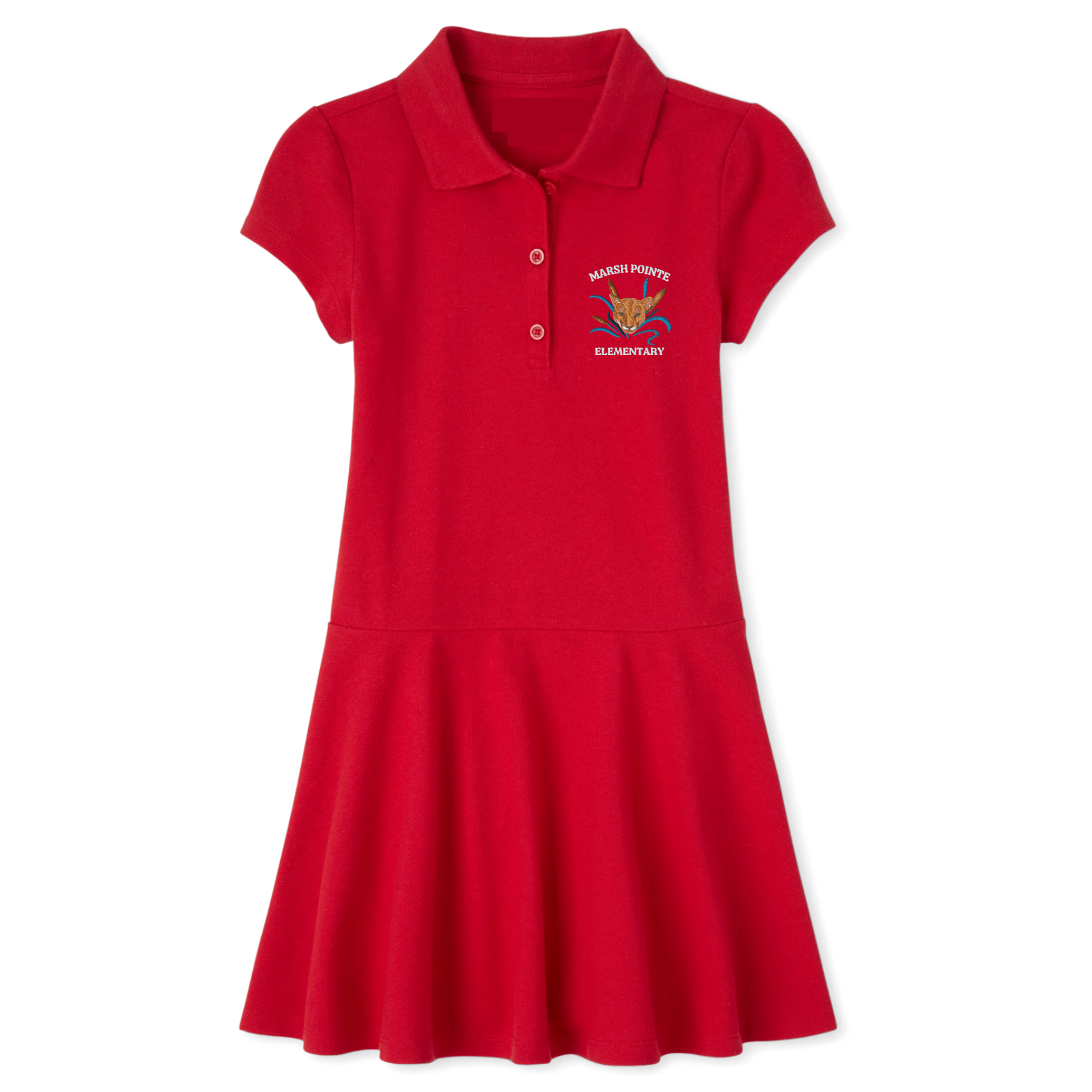red polo uniform dress Short Sleeve Jersey Polo Dress